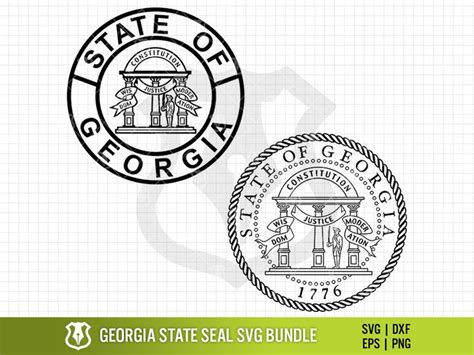 Georgia State Seal Svg Bundle Great Seal Of Georgia Png Bundle Ga State