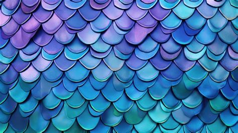 Fantasy Texture Stunning Blue Mermaid Scales Fish Scale Pattern