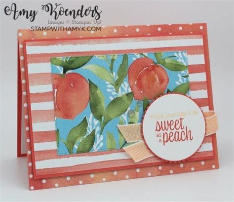 Stampin Up Sweet As A Peach Birthday Card For The Happy Inkin