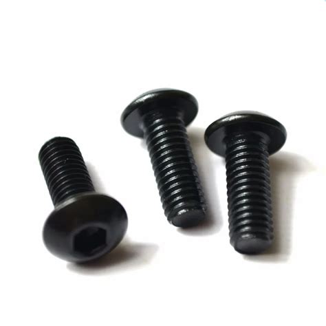 50pcs M5 Black 109 Button Dome Head Screw Round Head Bolts Mushroom