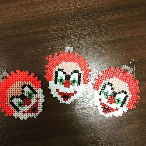 Clowns Perler Beads By Mikope Diy Perler Bead Crafts Diy Perler