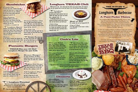 Longhorn Barbecue Menu In Spokane Valley Washington Usa