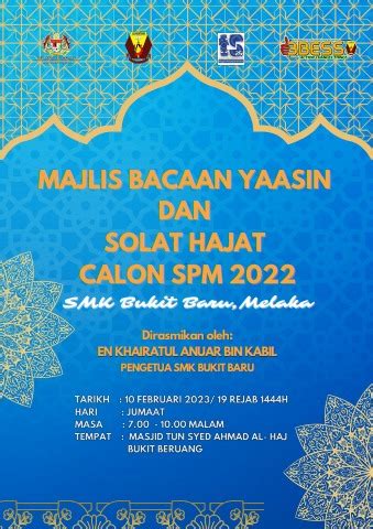 MAJLIS BACAAN YAASIN DAN SOLAT HAJAT CALON SPM 2022 LY MZ Flip PDF