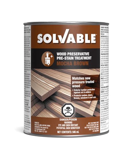 Mocha Brown Wood Preservative Made In Canada Solvable