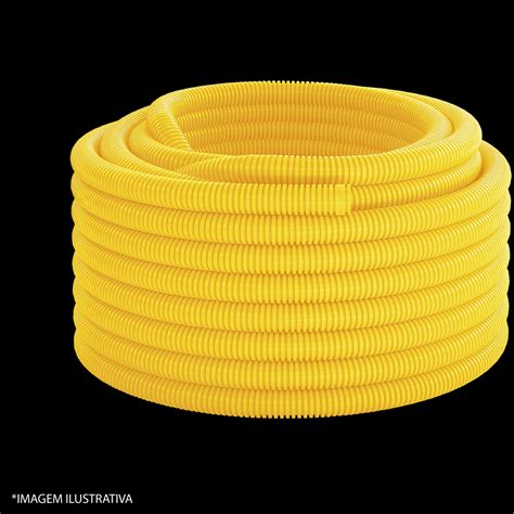 Conduite Corrugado Amarelo Mm C Mt Krona Conduite Corrugado