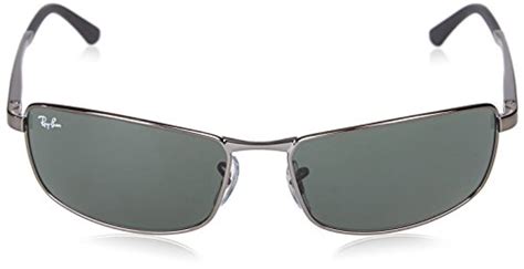 Ray Ban Mens Rb3498 Metal Rectangular Sunglasses Scooter Shop