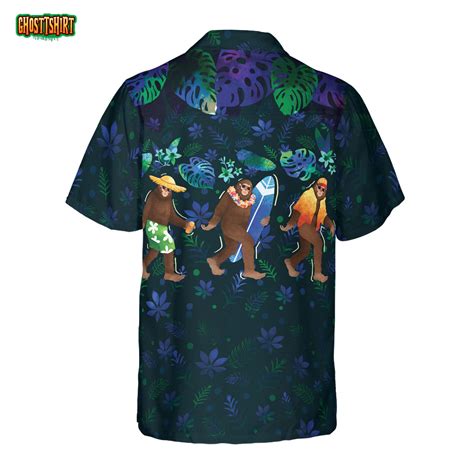 Tropical Funny Beach Bigfoot Hawaiian Shirts For Men