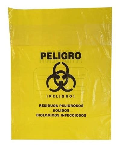 Bolsa Amarilla Para Residuos Peligrosos Rpbi X Pz Env O Gratis