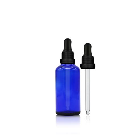 Ml Blue Glass Dropper Bottle Tamper Evident Pipette Some Bottle