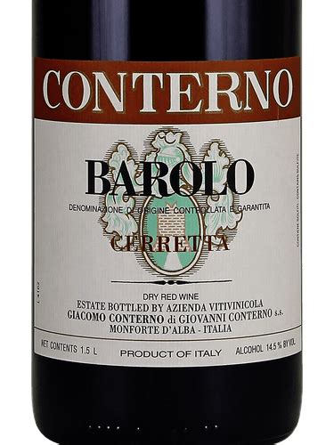 Giacomo Conterno Barolo Cerretta Vivino Us