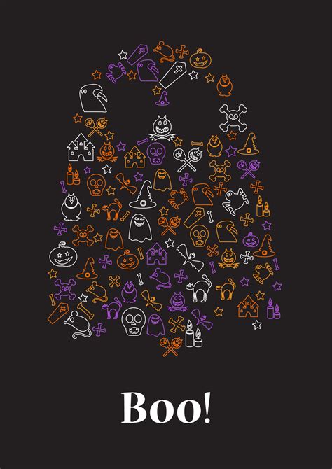 Happy Halloween Design Element For Poster Card Vector Art At