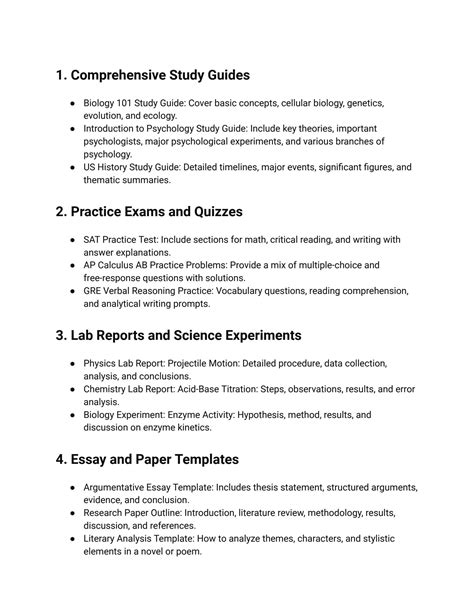 Solution Comprehensive Study Guides Studypool