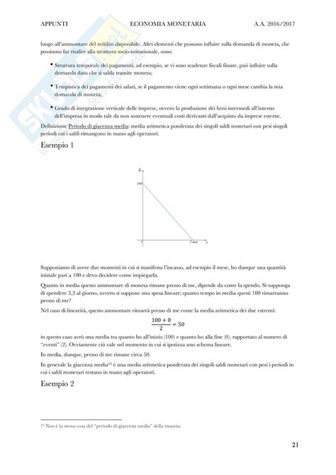 Concetti Appunti Di Economia Monetaria