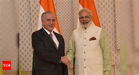 Brics Summit In Goa Pm Narendra Modi Meets Brazilian President India