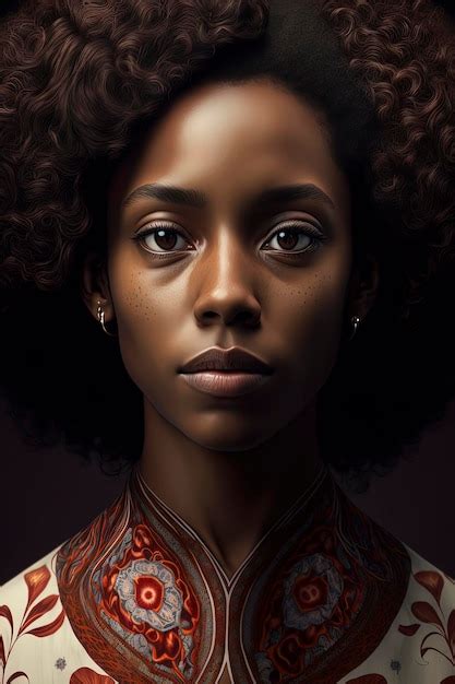 Retrato de uma linda garota negra conceito de mês de história negra