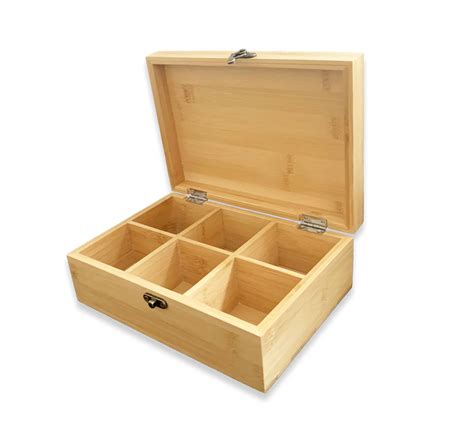 Wooden Storage Box With Lid Wood Tea Box Organiser Ecowonder