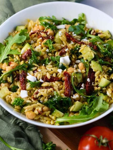 Greek Orzo Pesto Pasta Salad Naturallie Plant Based