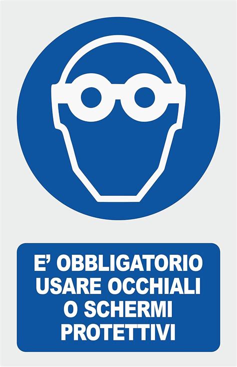 Cartello Segnaletico E Obbligatorio Usare Occhiali O Schermi