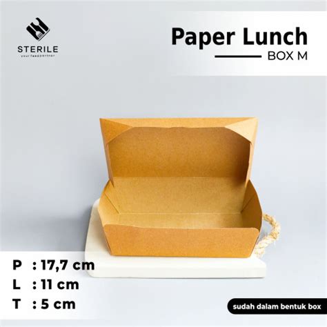 Promo Paper Lunch Box Size M Bahan Eco Kraft Foodgrade Paper Box