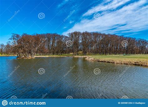 English Park At Grounds Of Drottningholm Palace In Sweden Stock Photo