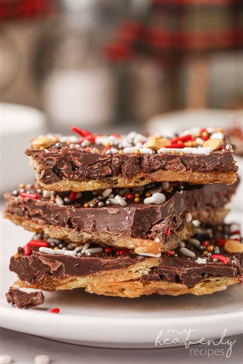 Christmas Crack Saltine Cracker Toffee My Heavenly Recipes