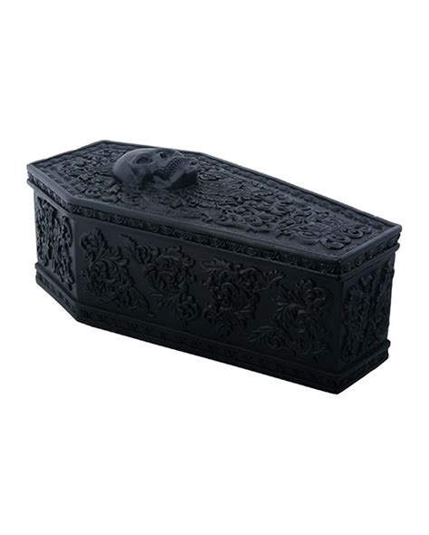 Gothic Coffin Box With Floral Pattern Gothic Deco Horror