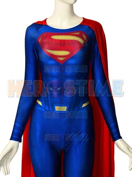 High Quality 3d Print Man Of Steel Superman Cosplay Costume Female Suit Custom Made Supergirl