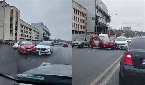 Doua Masini Avariate Dupa Ce S Au Lovit Pe O Strada Din Capitala