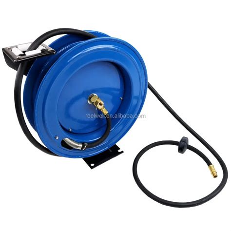 50 Ft. Retractable Metal Garden Hose Reel 3/8" / Air Water Hose Reel ...