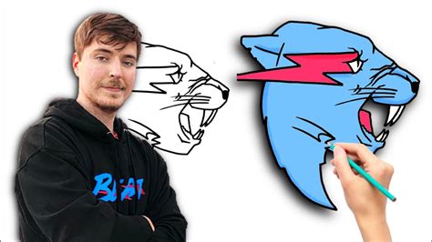 How To Draw Mrbeast Logo Step By Step Youtube Themeloader