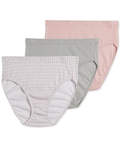 Jockey Elance Cotton French Cut Underwear 3 Pk 1541 Extended Sizes