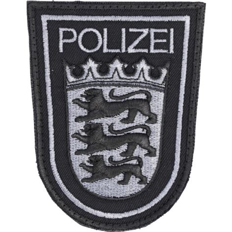 Gesticktes Abzeichen Zum Aufn Hen Polizei Baden W Rttemberg Black Ops