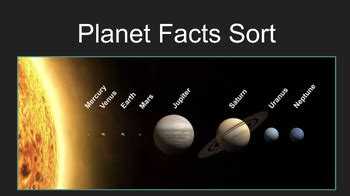 Planet Facts Sort by Simply Math and Science | TPT