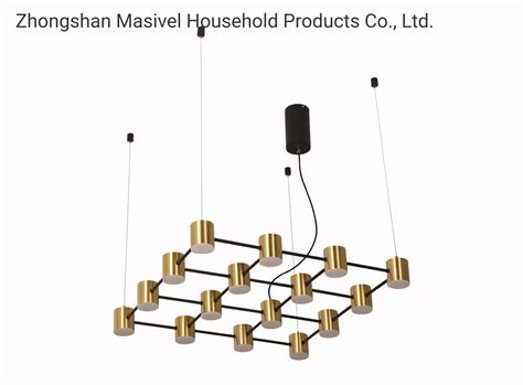 Masivel Lighting Modern Bar LED Pendant Light Aluminum Brass Cylinder