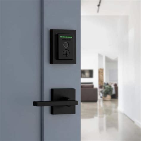 Kwikset Halo Touch Matte Black Contemporary Fingerprint Wifi Elec Smart