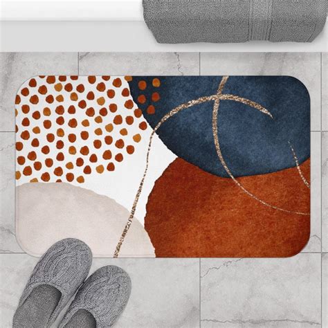 Tuniu Boho Abstract Bath Matkitchen Mat Abstract Minimalistgrey White