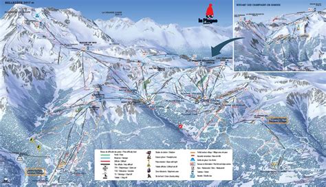 La Plagne La Plagne And Champagny En Vanoise Ski Trail Map La Plagne