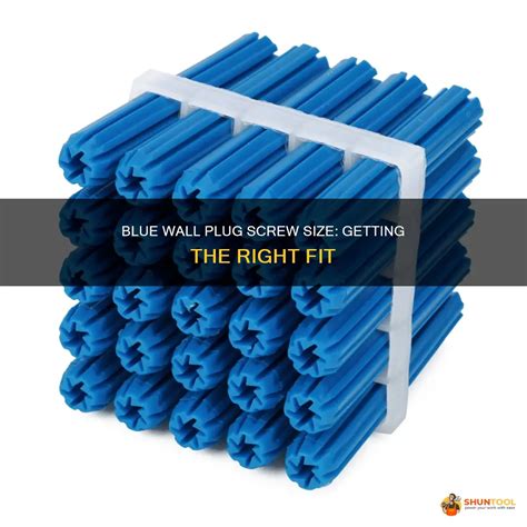 Blue Wall Plug Screw Size Getting The Right Fit Shuntool