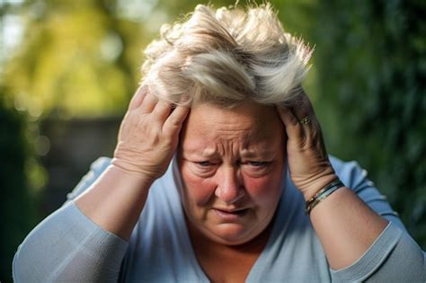 Mujer Enferma Con Síntomas De La Enfermedad De Alzheimer Foto Premium