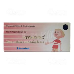 Interzinc Mg Disp Tablet Manfaat Dosis Efek S