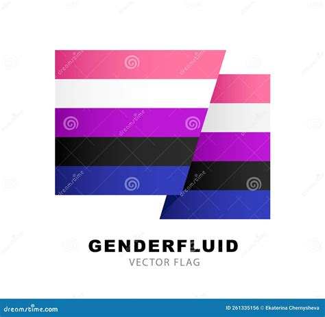 Gender Fluid Pride Flag Sexual Identity Pride Flag Vector Illustration