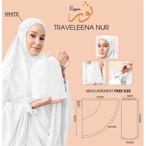 Telekung Nur Aleena Travel Women S Fashion Muslimah Fashion Prayer