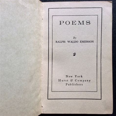 POEMS by RALPH WALDO EMERSON: Very Good Hardcover | Elder Books