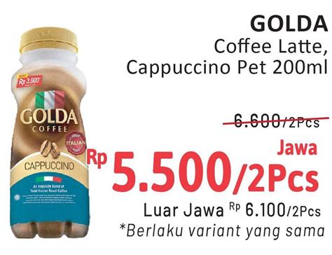 Harga Golda Coffee Drink Cappucino 200 Ml Hari Ini Senin 30 Okt 2023