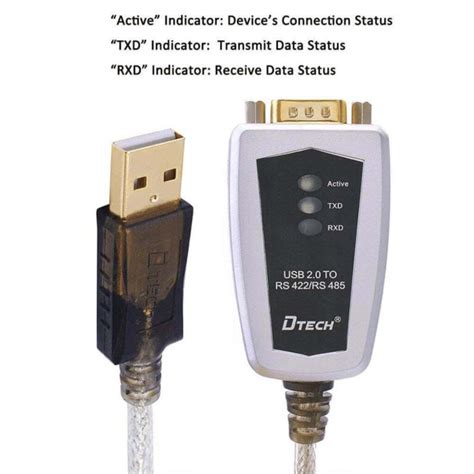 Dtech DT 5019 USB To RS485 422 Communication Adapter 1 2m