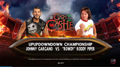 WWE 2K23 UPUPDOWNDOWN CHAMPIONSHIPJOHNNY GARGANO VS ROWDY RODDY