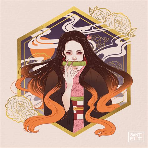 Nezuko Portrait By Reenigrl On Deviantart