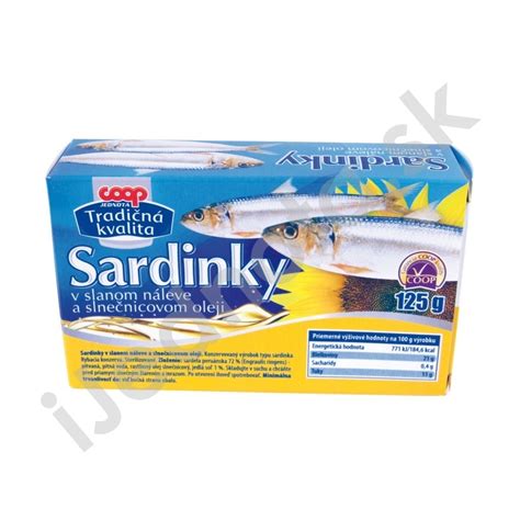 Sardinky v slnečnicovom oleji COOP 125 g COOP Jednota LC Sever