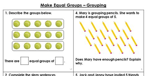 Year 2 Make Equal Groups Grouping Lesson Classroom Secrets