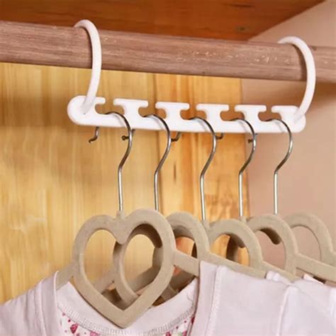 Good 1pc Space Saving Hanger Plastic Cloth Hanger Hook Magic Clothes ...